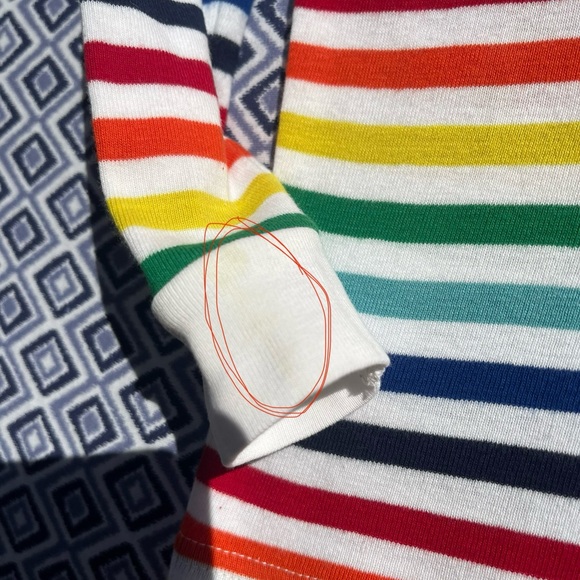 Primary "Ivory Rainbow" PJ Long-Sleeve Top and Pants, Size 6-7, Play - Picture 5 of 12